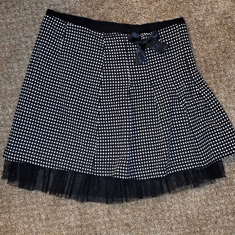 Vintage Wrapper Polka dot Pleated mini skirt